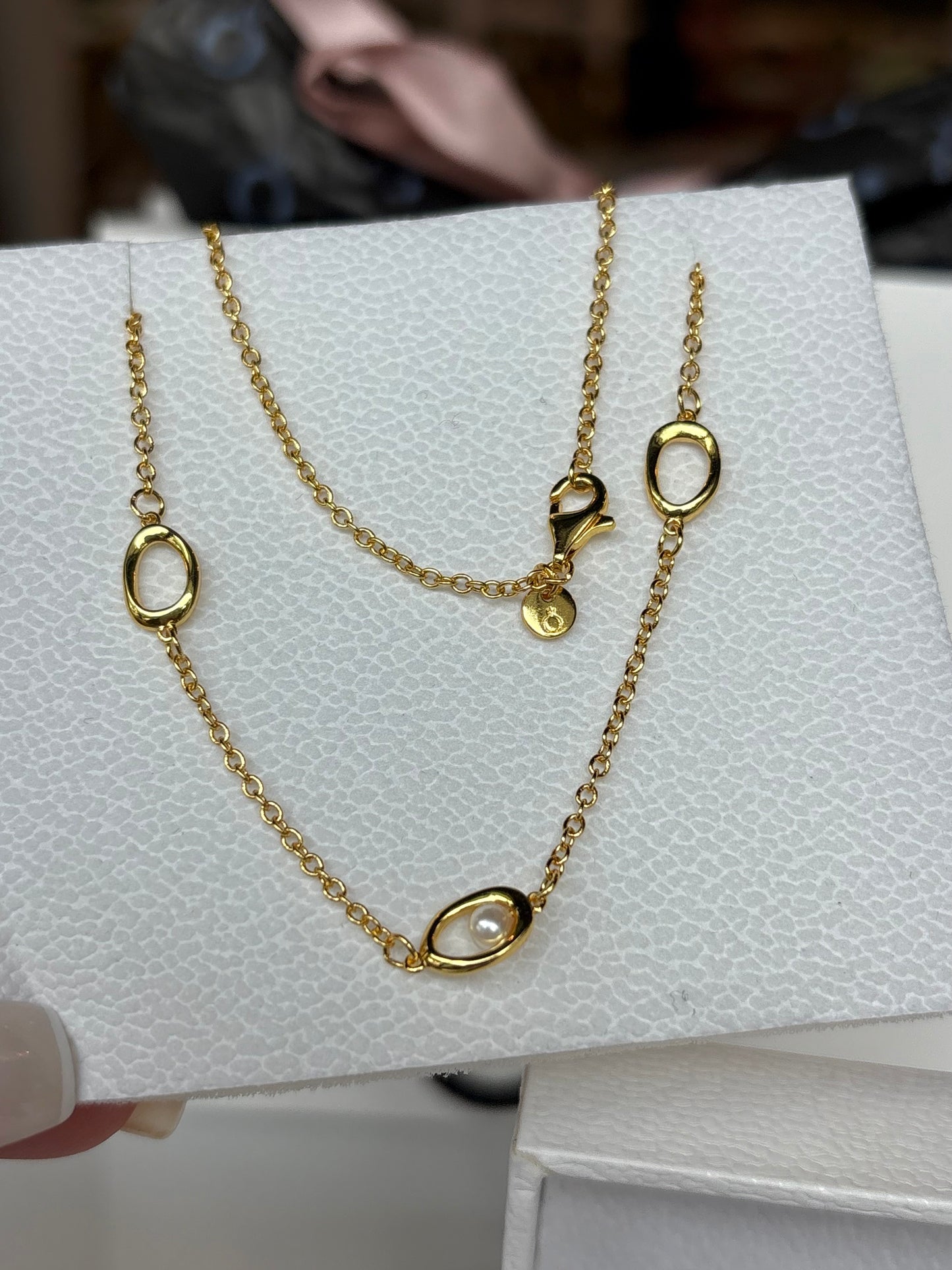 Collar Oval - Perla Agua Dulce