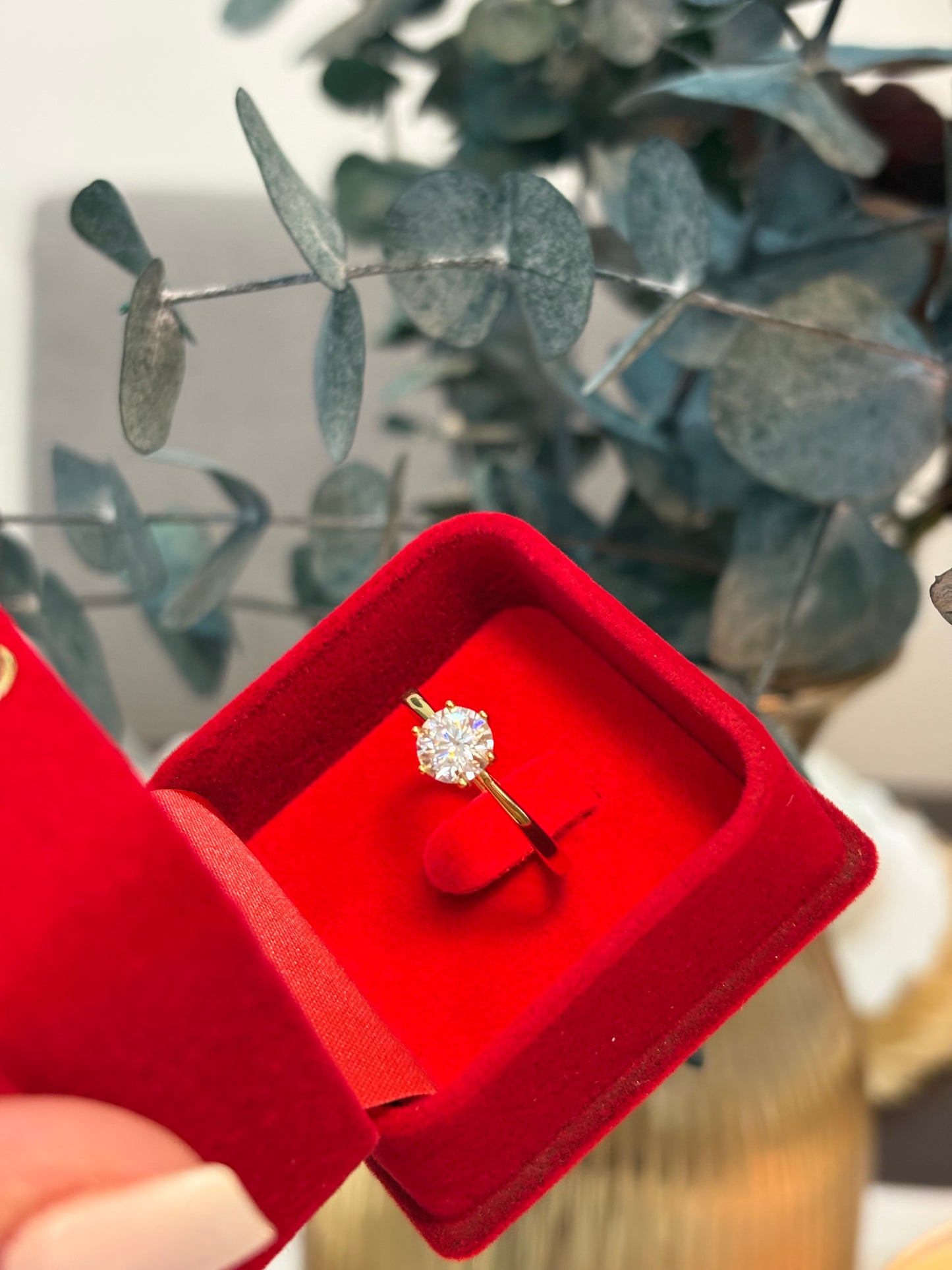 Anillo Amor Gold - Moissanita