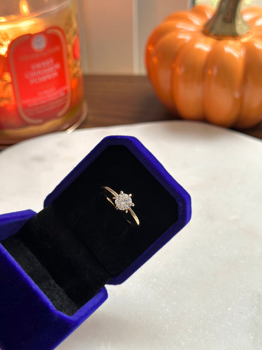 Anillo Solitario Rose Gold