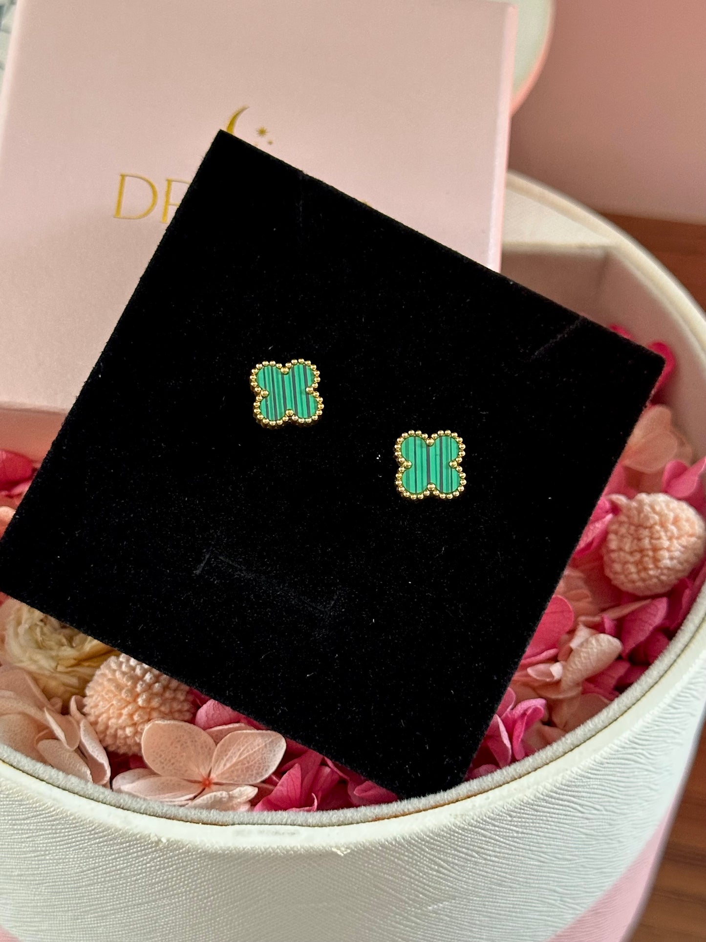 Aretes Trébol Verde