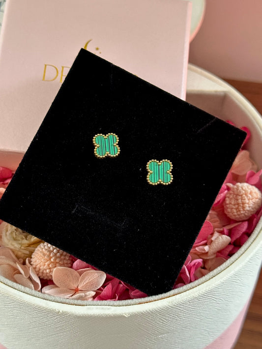 Aretes Trébol Verde