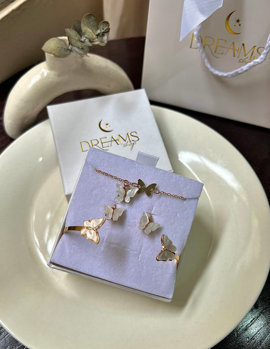 Set Mariposas - White & Gold