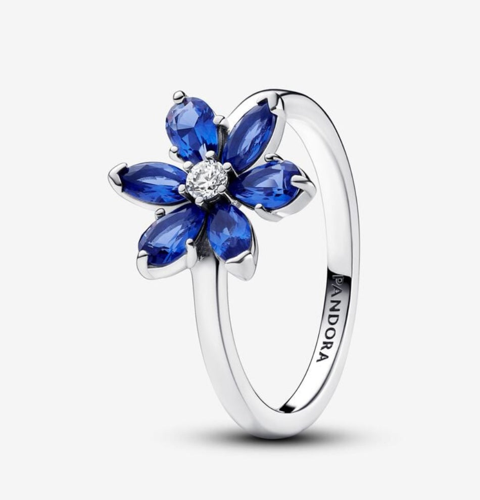 Anillo Herbario Brillante Azul