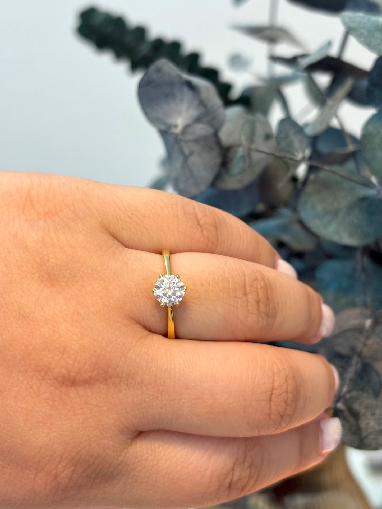 Anillo Amor Gold - Moissanita