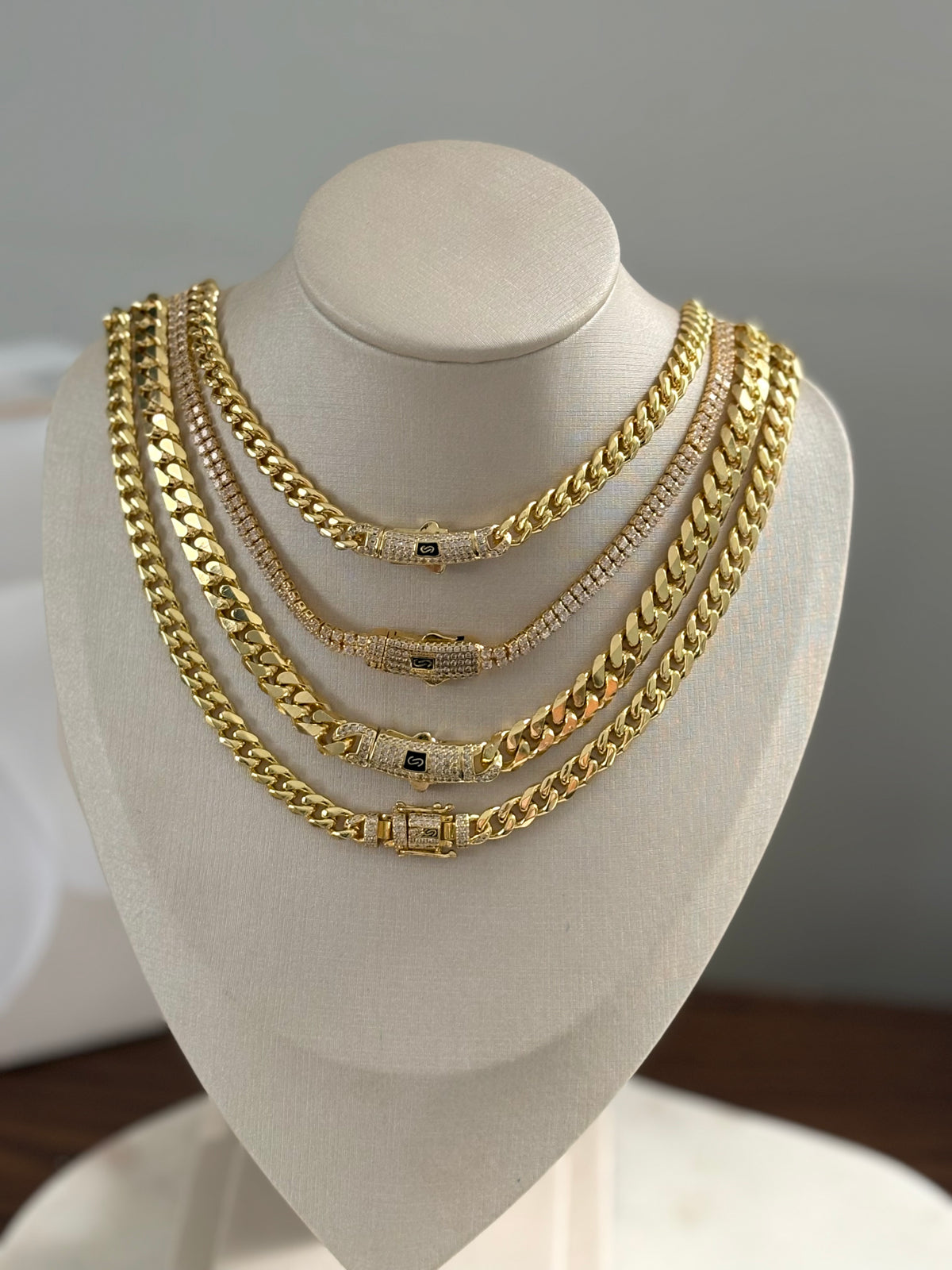 Collar Tenis Mónaco Gold