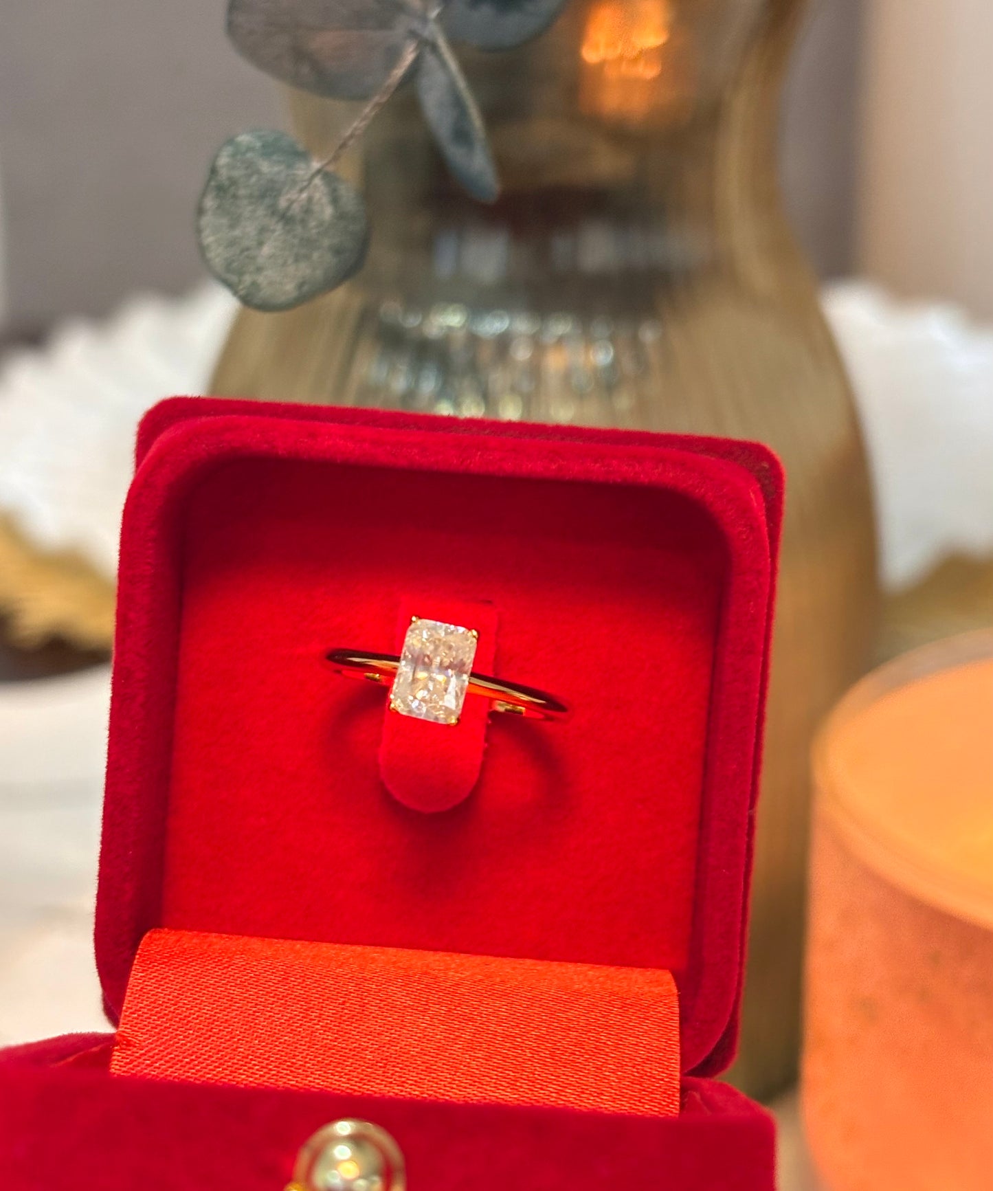 Anillo Esmeralda - Moissanita