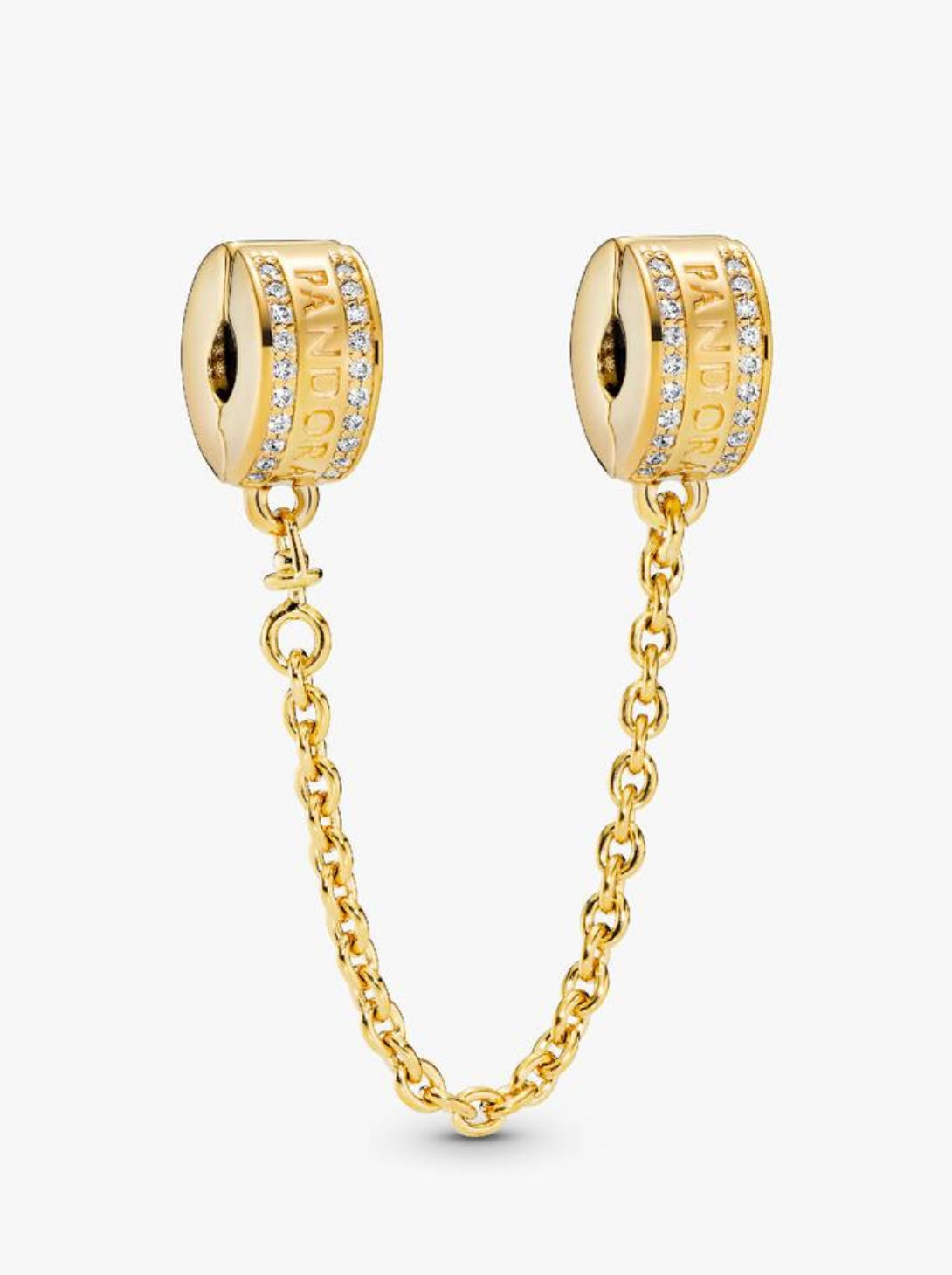 Cadena de Seguridad Logo y Clip - Gold