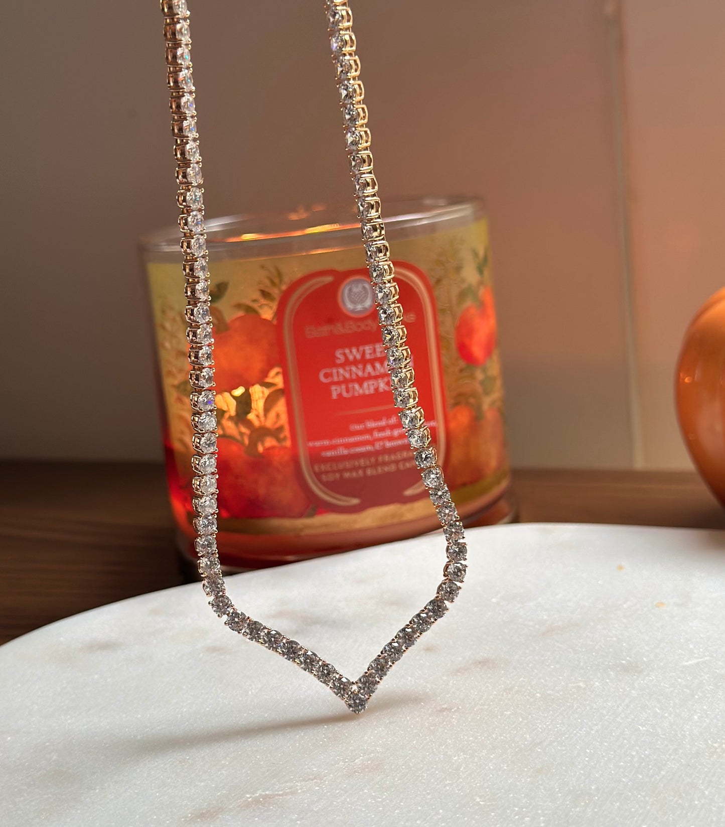 Collar Tennis Rose Gold