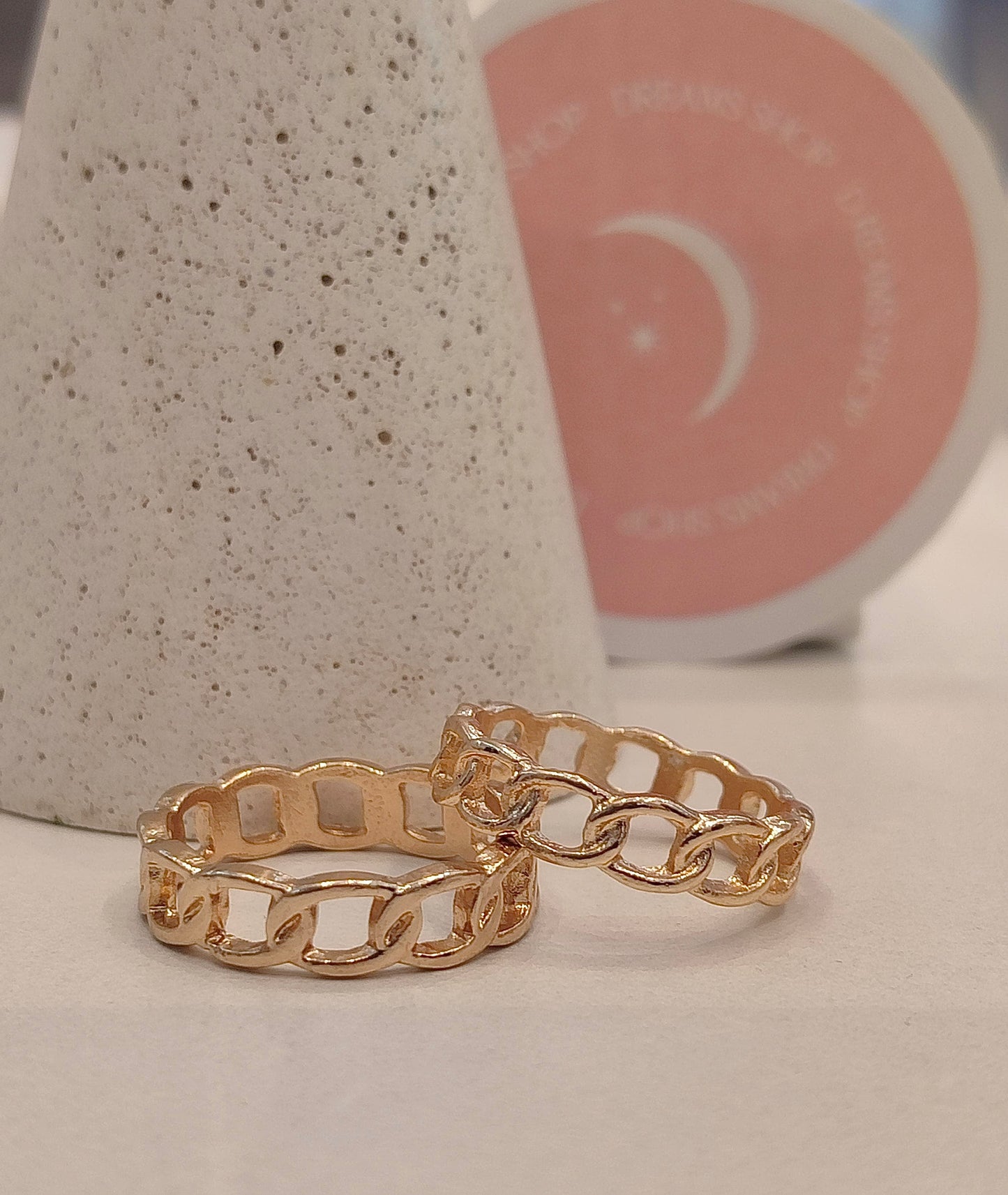 Anillo Chain - Talla 7 Gold