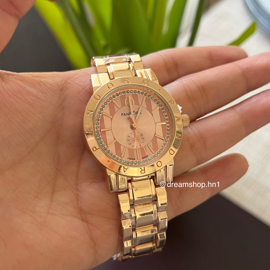 Reloj Logo con Circonias Rose Gold