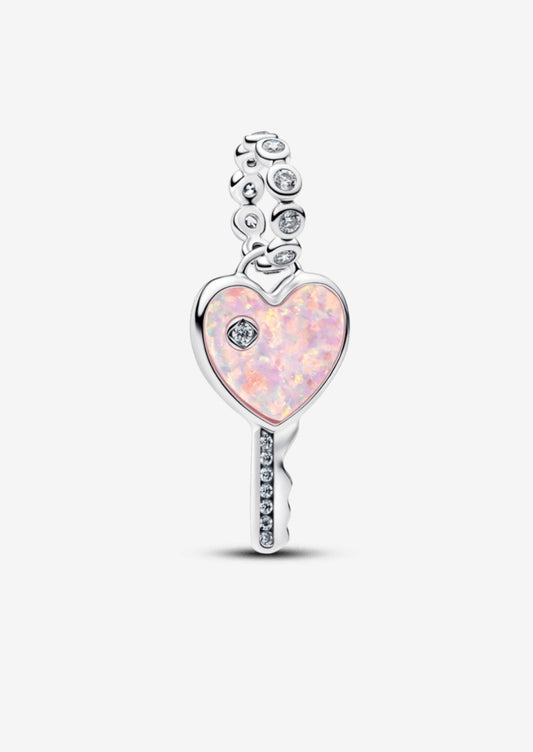 Charm Colgante de Corazón y Llave
