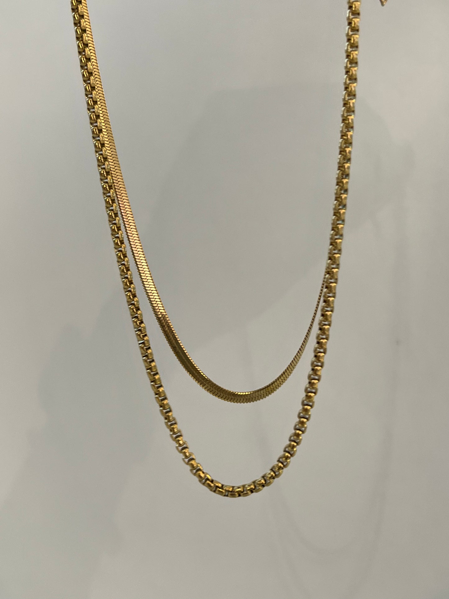 Collar Chunky & Snake - Gold