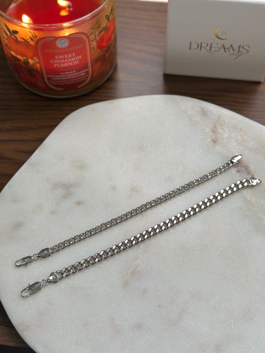 Brazalete Cubano Silver