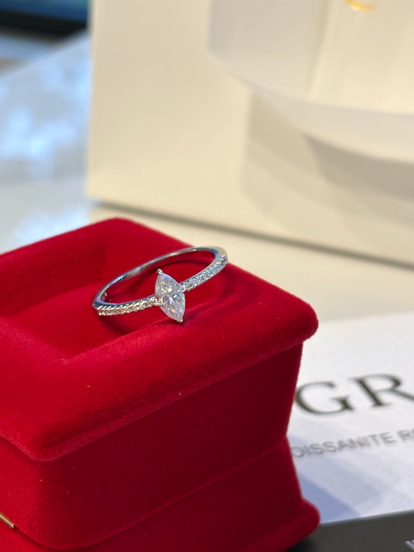 Anillo Marquise - Moissanita