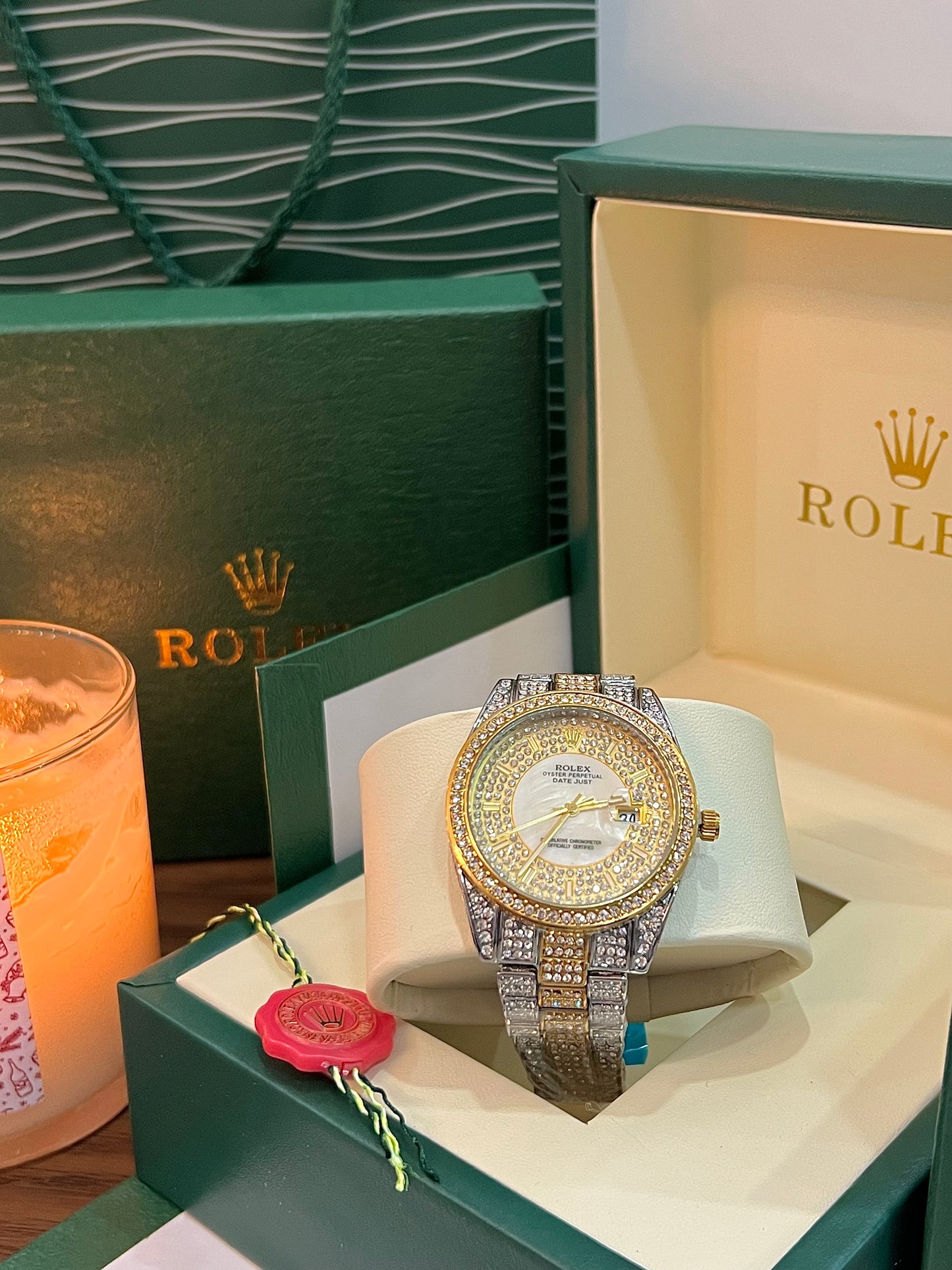 Rolex Oro Amarillo - Brazalete Circonias