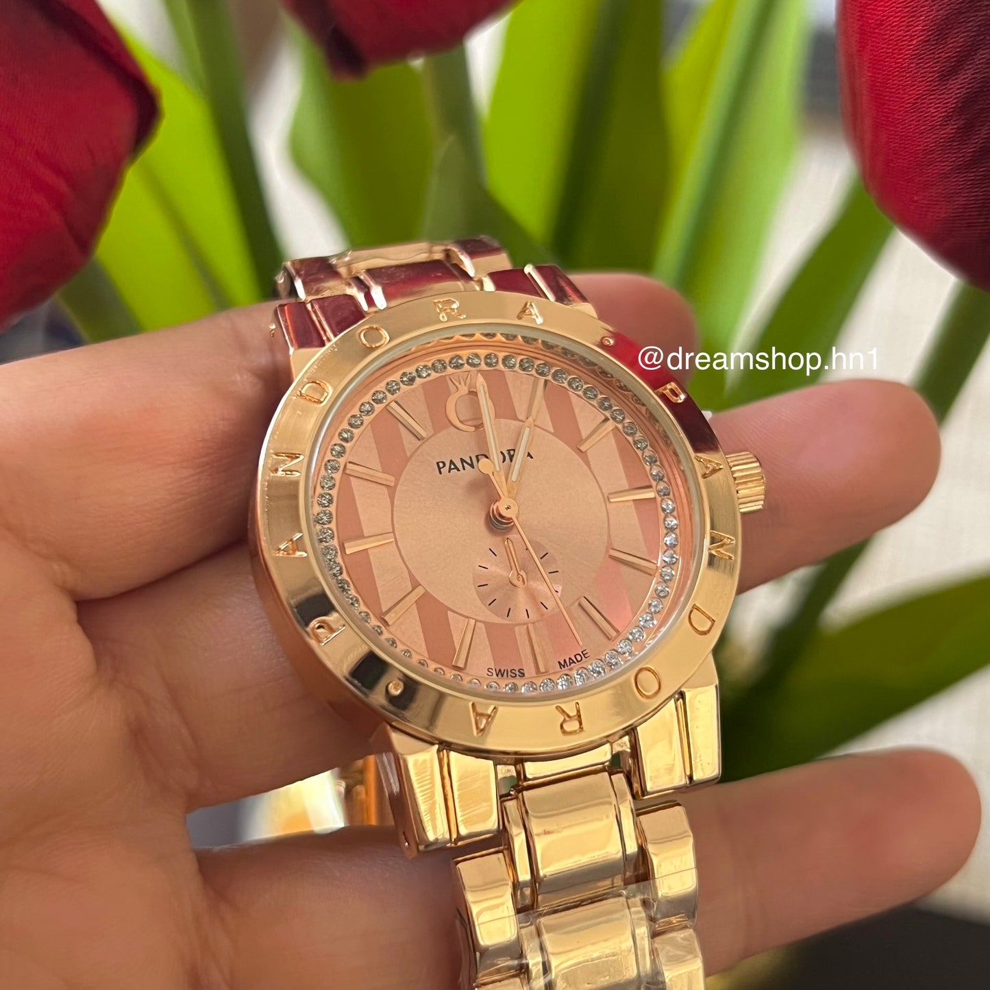 Reloj Logo con Circonias Rose Gold