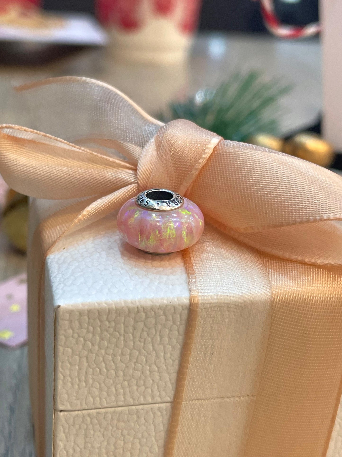 Charm Murano Rosa Opalescente