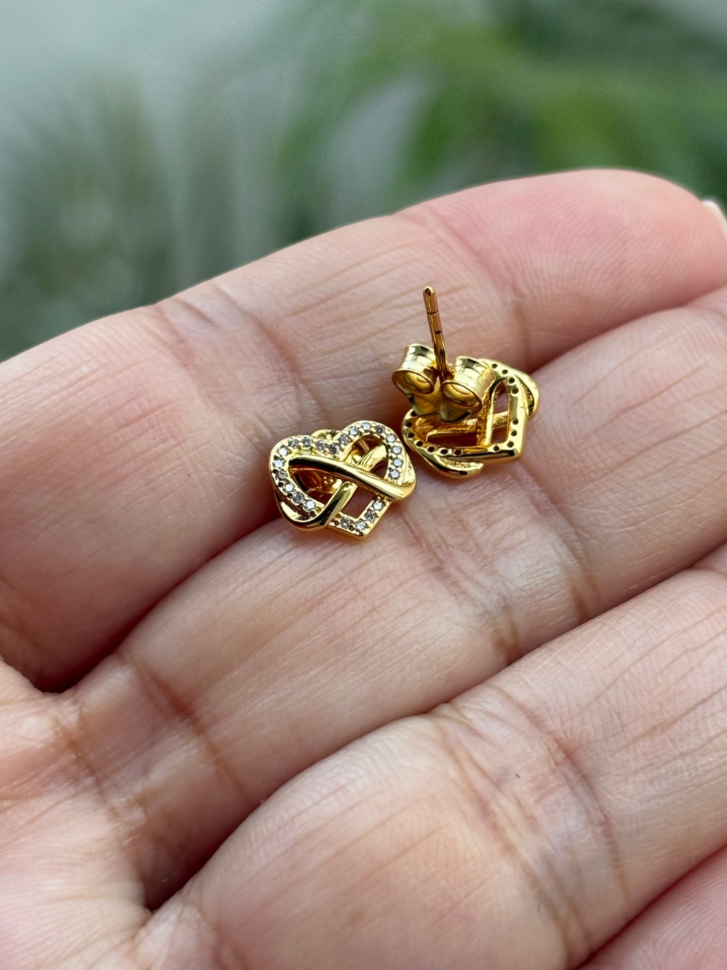 Aretes de Infinito Brillante - Gold