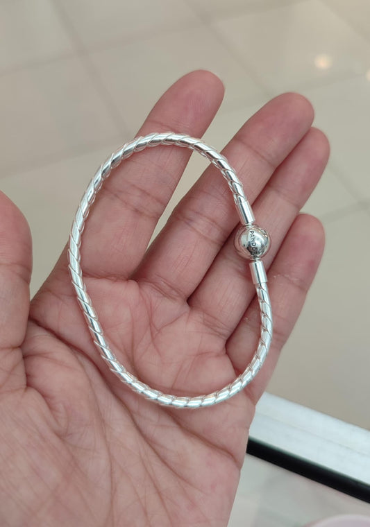 Brazalete Cadena Trenzada Broche Redondo