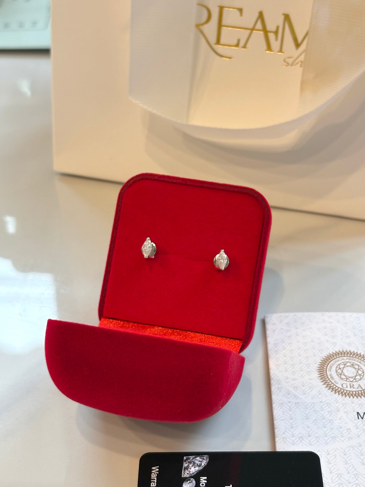 Aretes Marquise - Moissanita