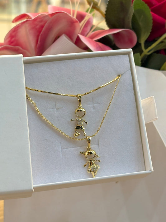 Collar con Dije Colgante de Niño o Niña