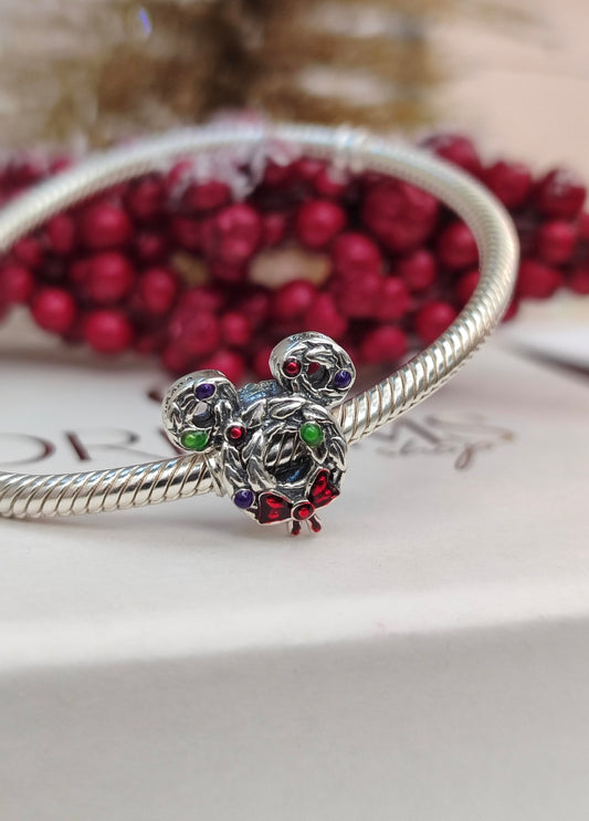 Charm Pandora Corona Navideña Mickey Mouse - Disney