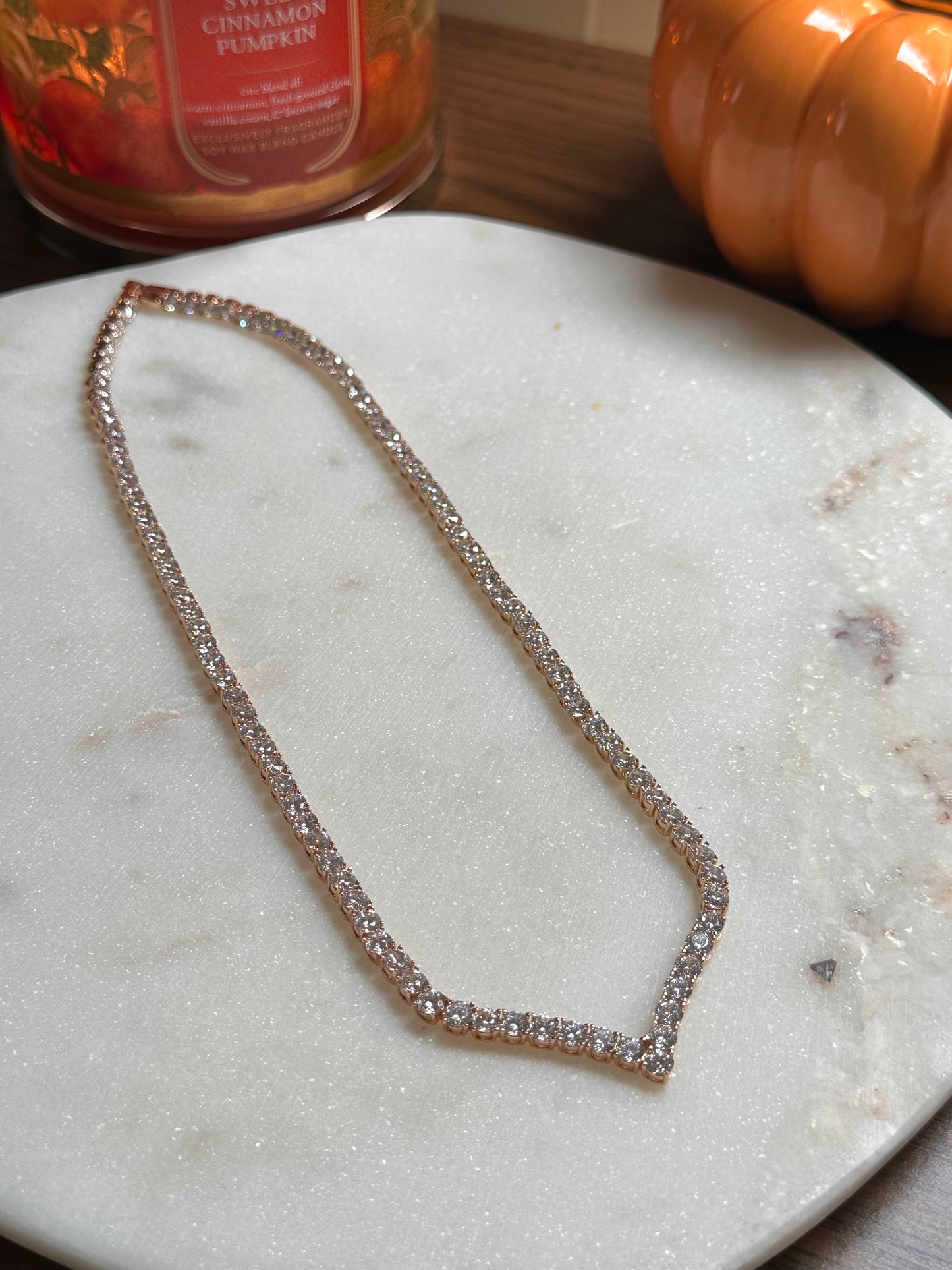Collar Tennis Rose Gold