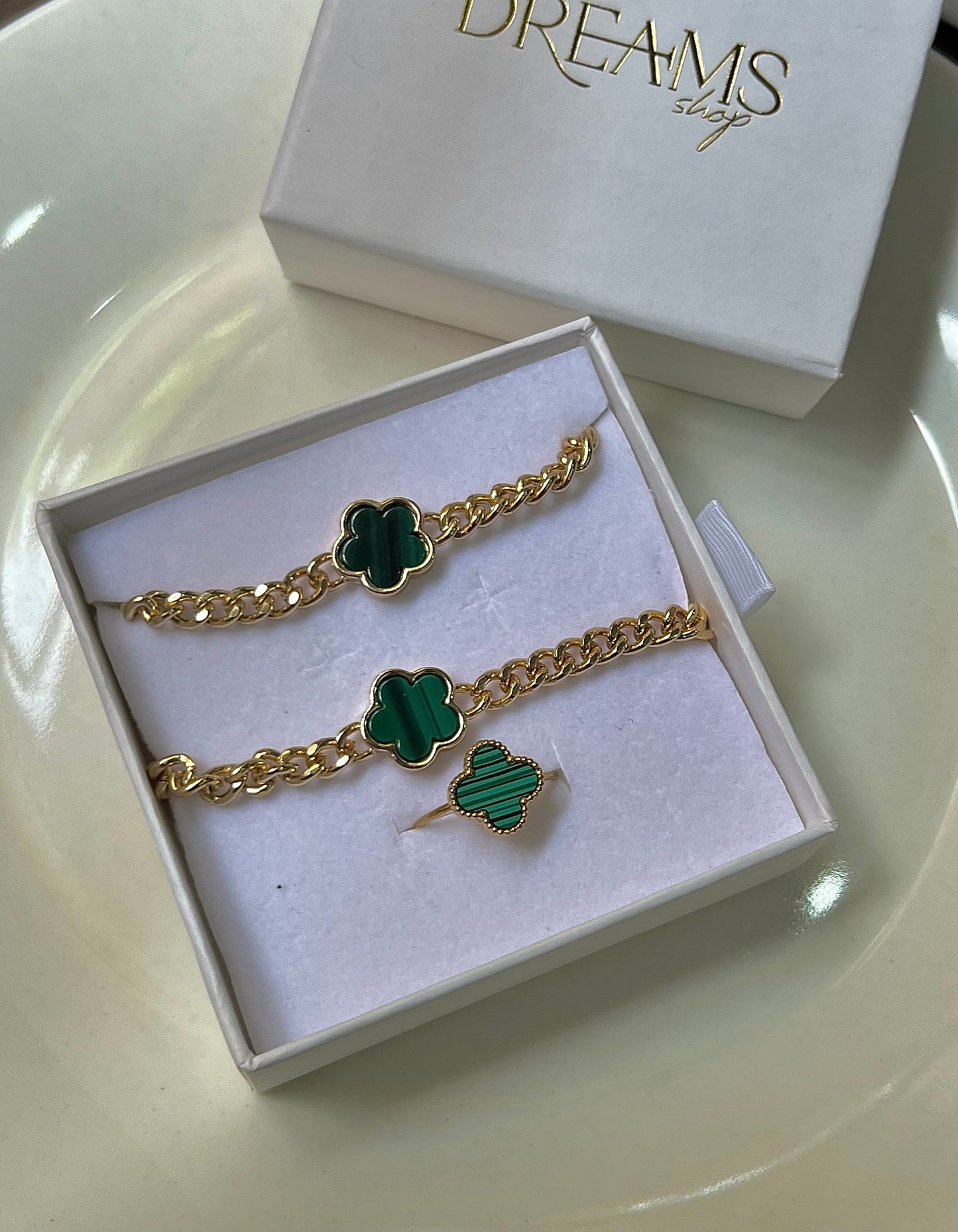 Set Green & Gold - Chunky Van Cleef