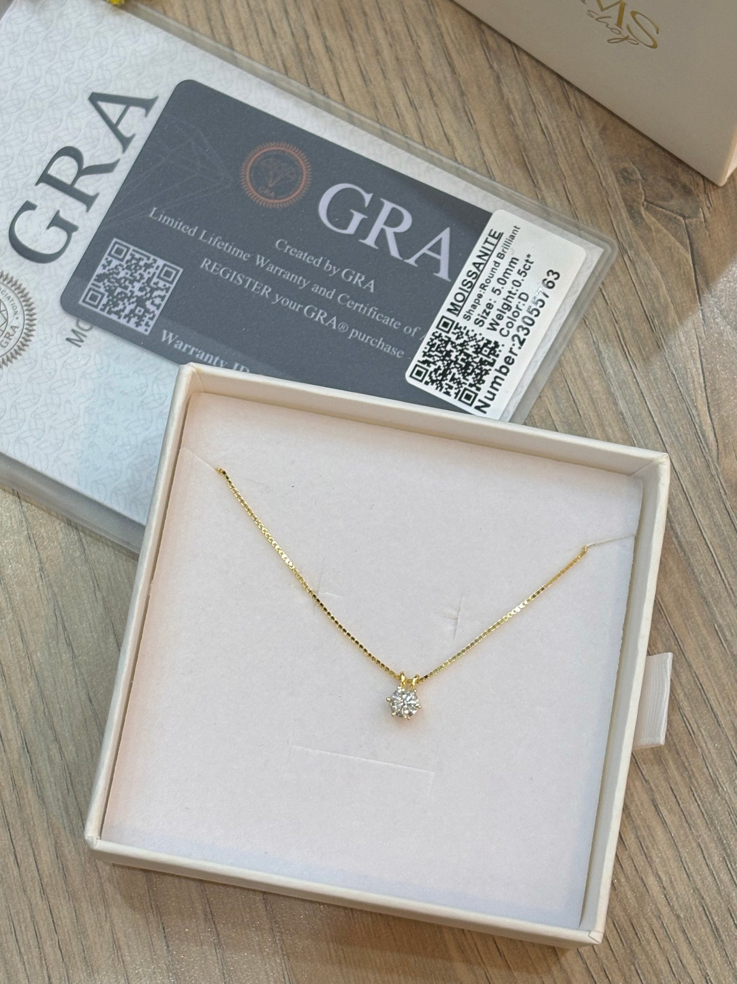 Collar Solitario Gold - Moissanita