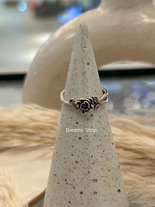 Anillo Rosa de Bella y La Bestia de Disney