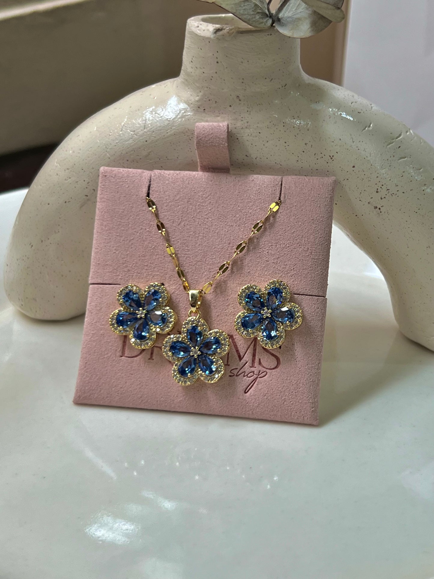 Set de Flor Azul & Gold