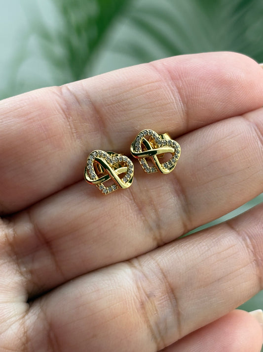 Aretes de Infinito Brillante - Gold