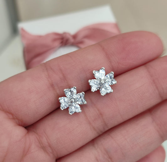 Aretes Trébol Silver