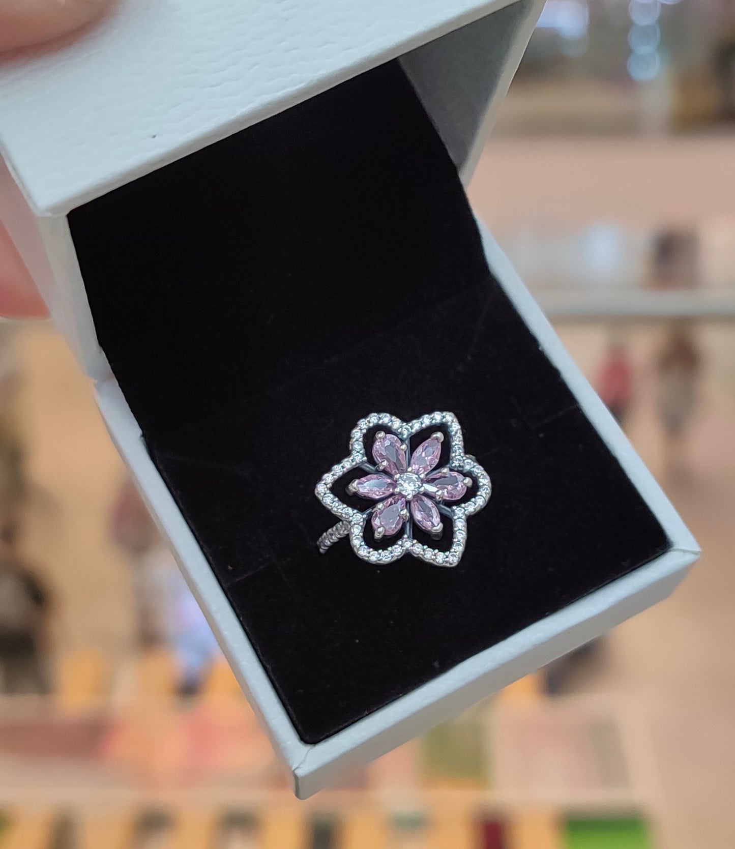 Anillo Flor Doble Floreciendo