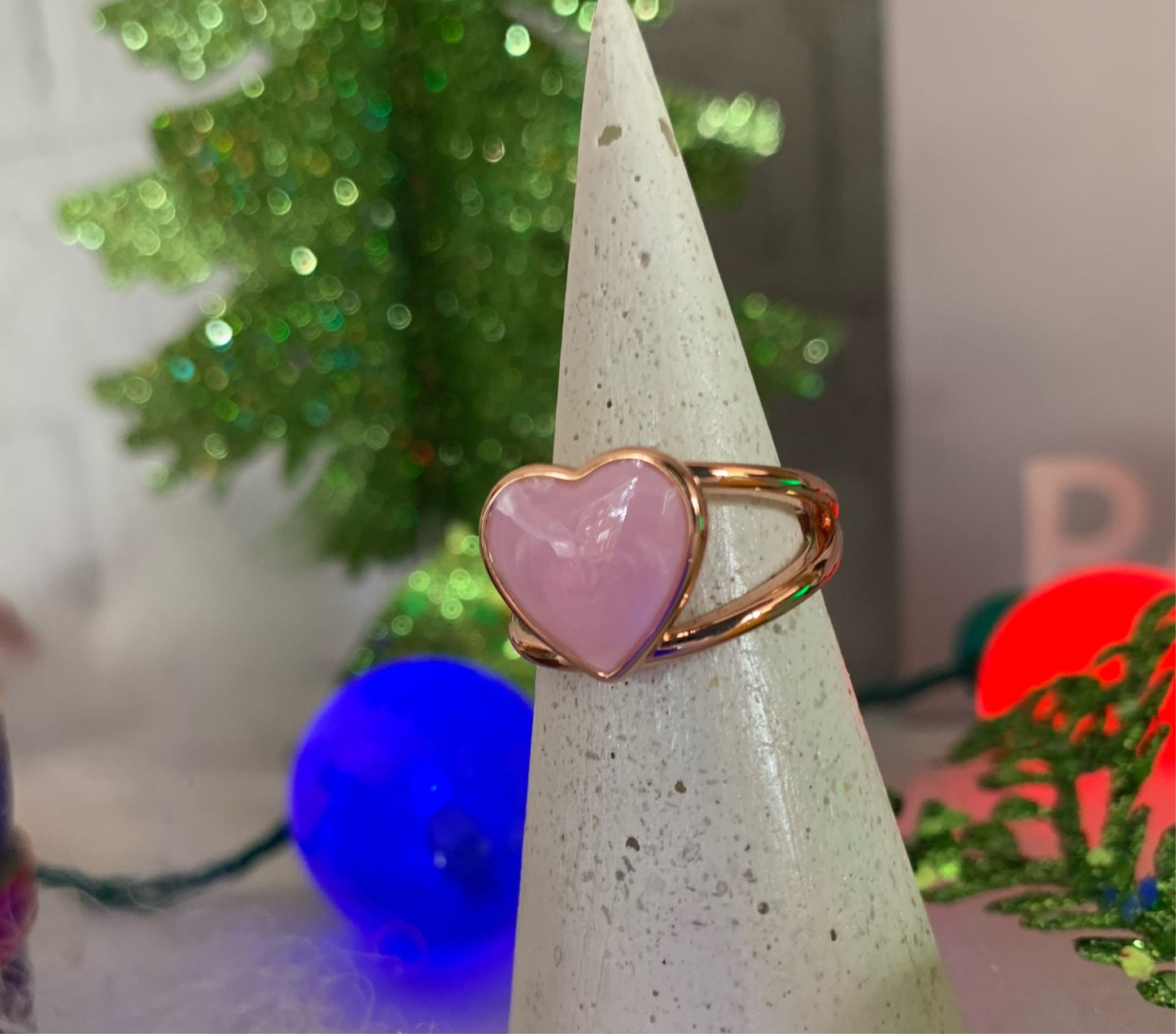 Anillo Corazón Rosa