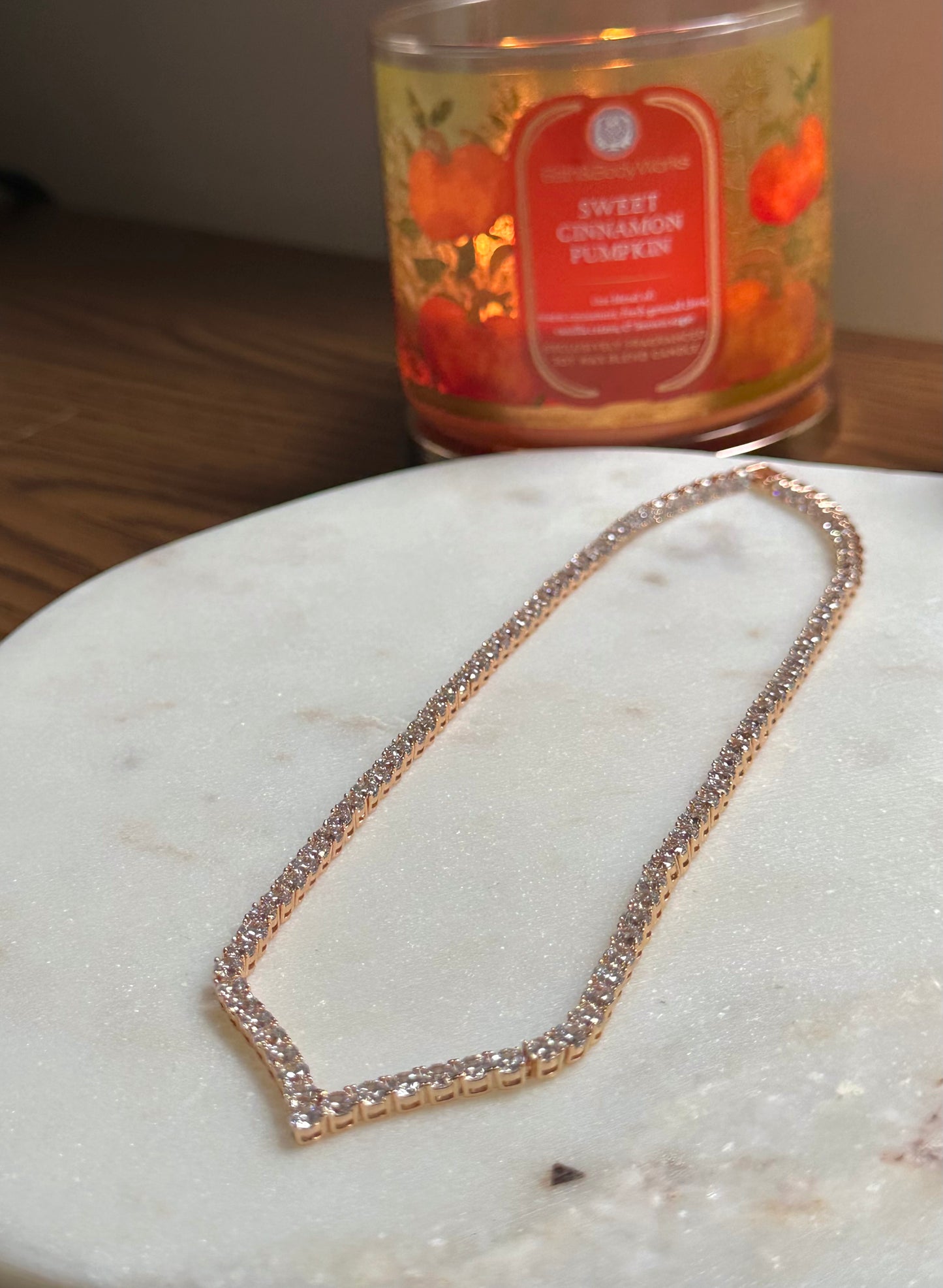 Collar Tennis Rose Gold