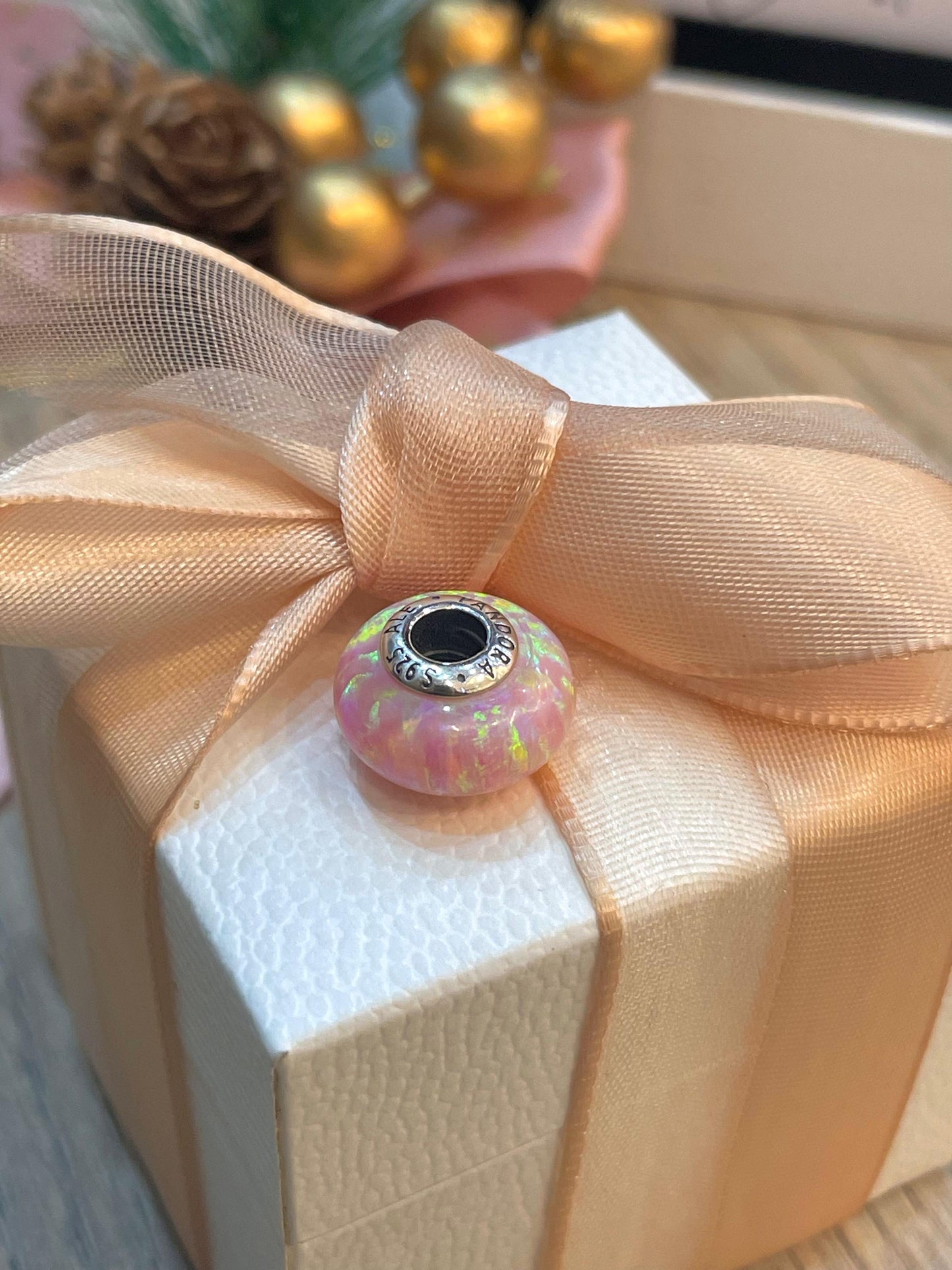 Charm Murano Rosa Opalescente