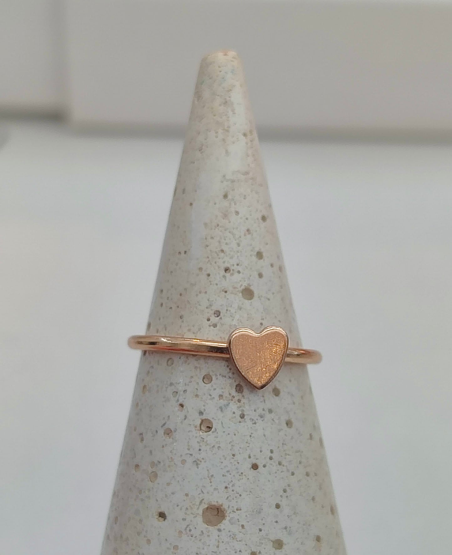 Anillo Solitario Corazón -  Talla 7 Gold