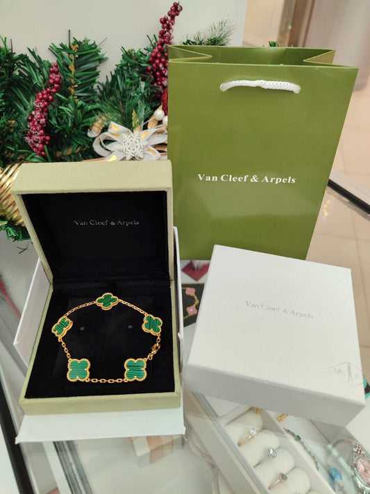 Brazalete Trebol Verde de Van Cleef - Gama Alta