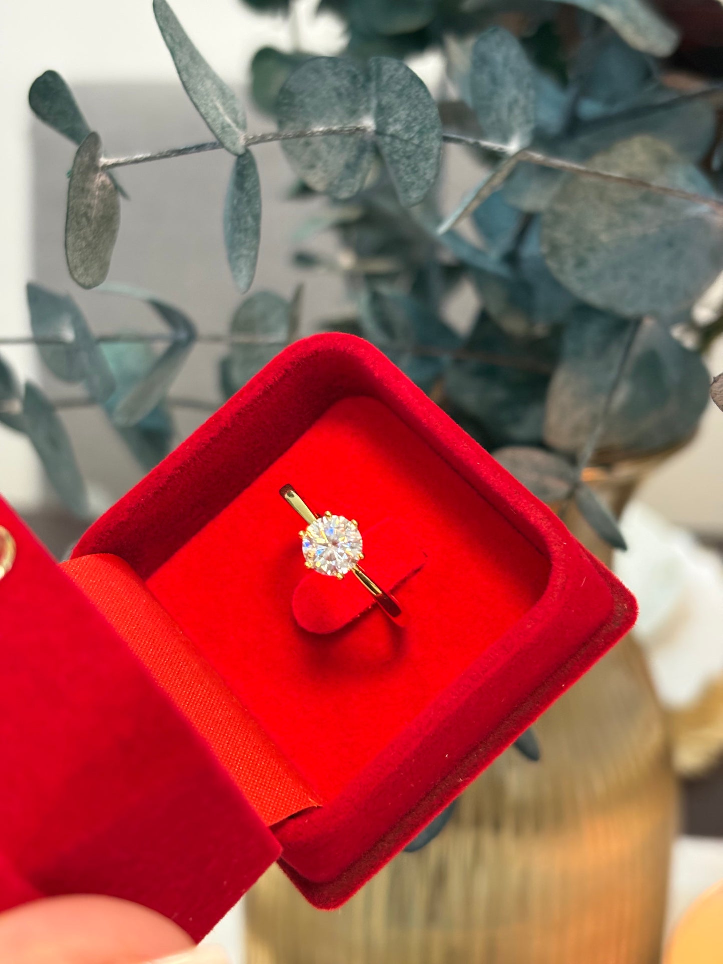 Anillo Amor Gold - Moissanita