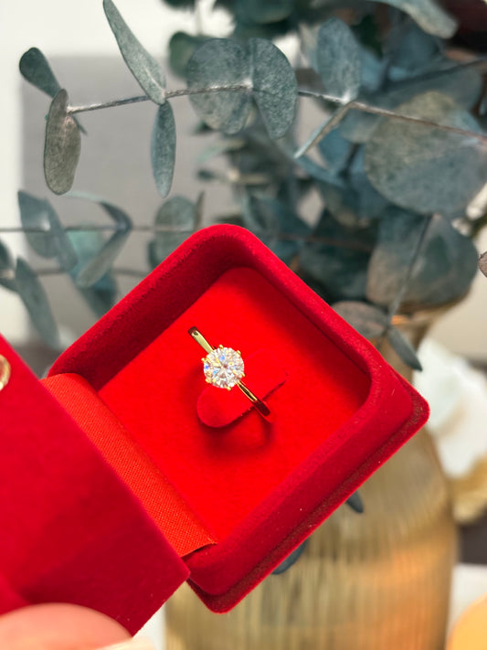 Anillo Amor Gold - Moissanita