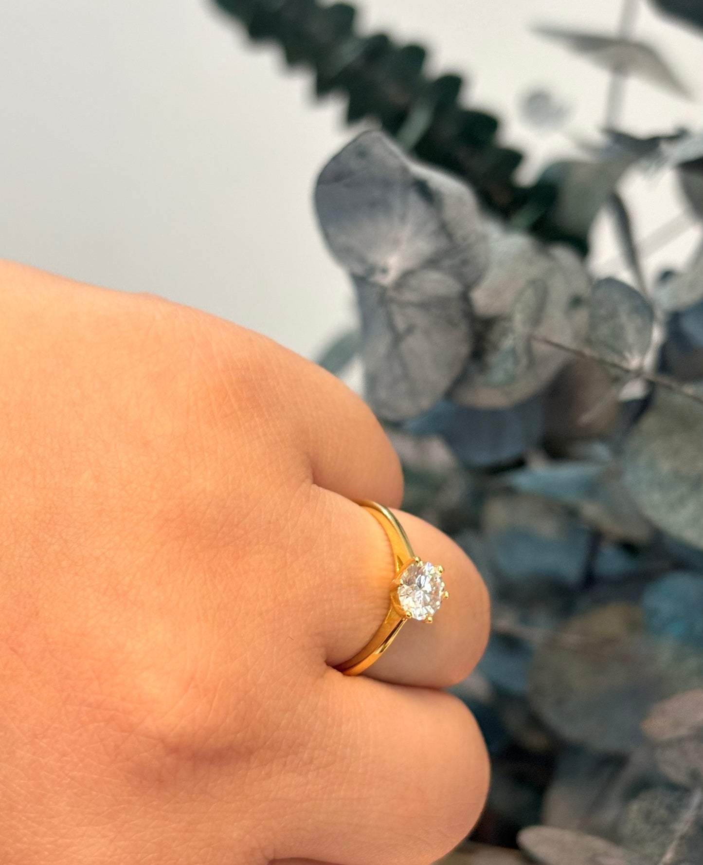 Anillo Amor Gold - Moissanita