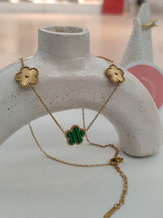 Collar Múltiple Green & Gold - Van Cleef