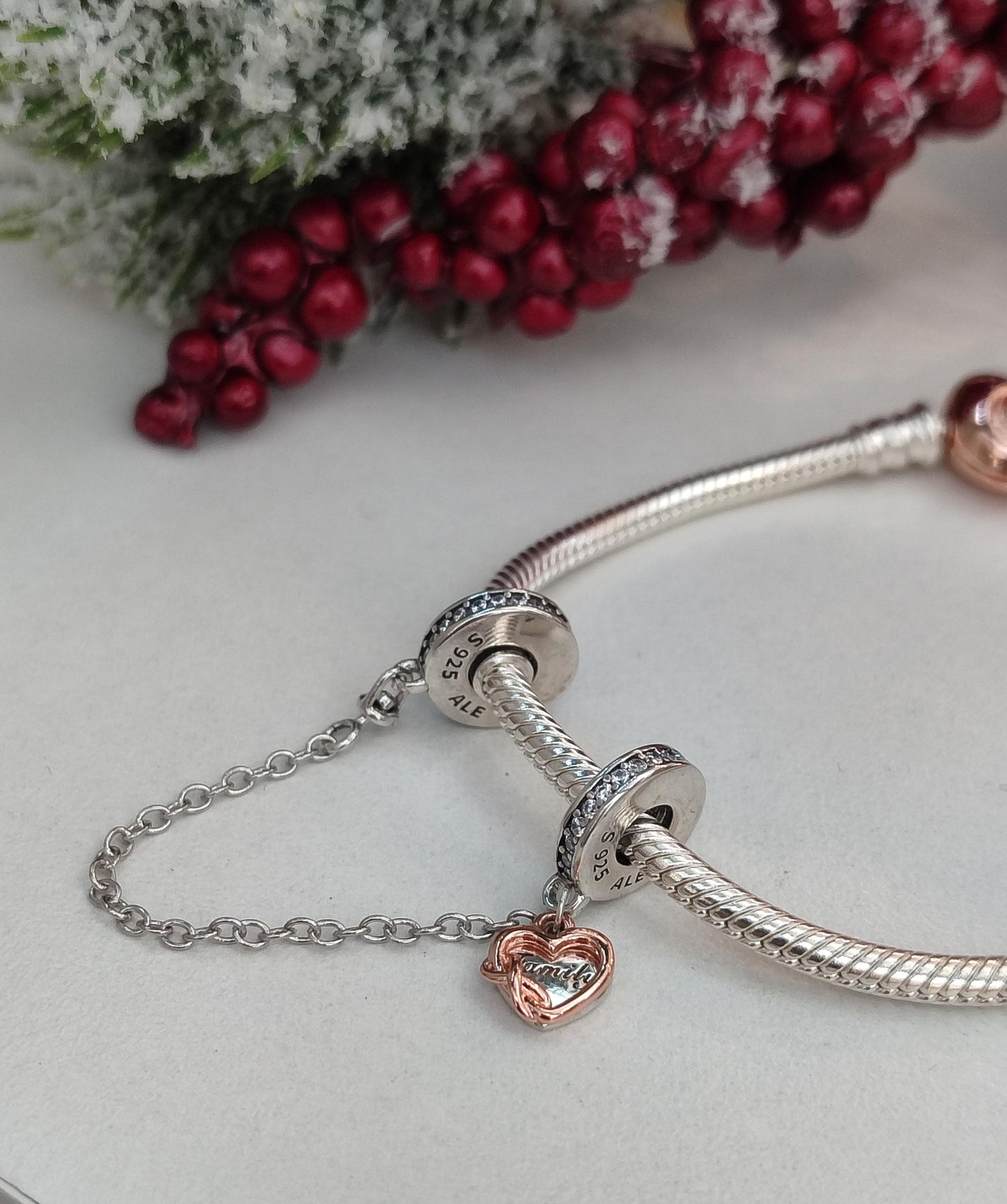 Cadena Seguridad de Corazón Infinito Familia