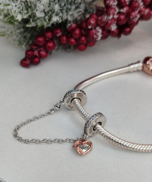 Cadena Seguridad de Corazón Infinito Familia