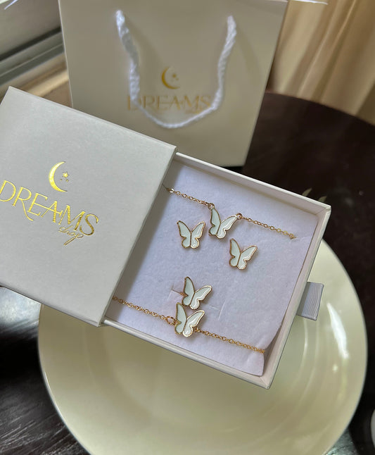 Set de Mariposas Blanco