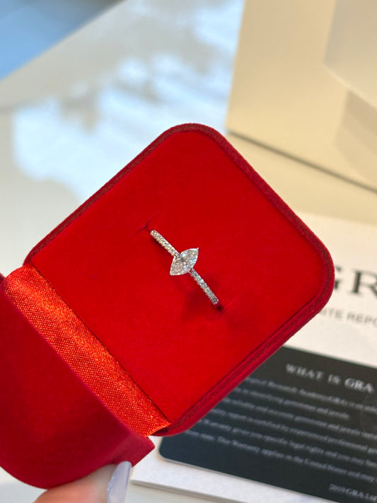 Anillo Marquise - Moissanita