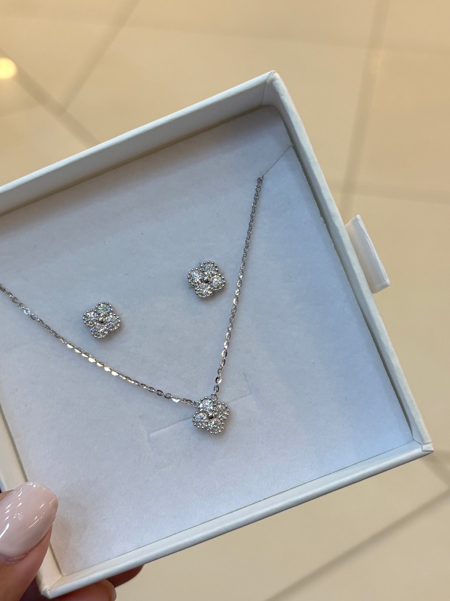 Set Trébol - Gold - Silver - Moissanita