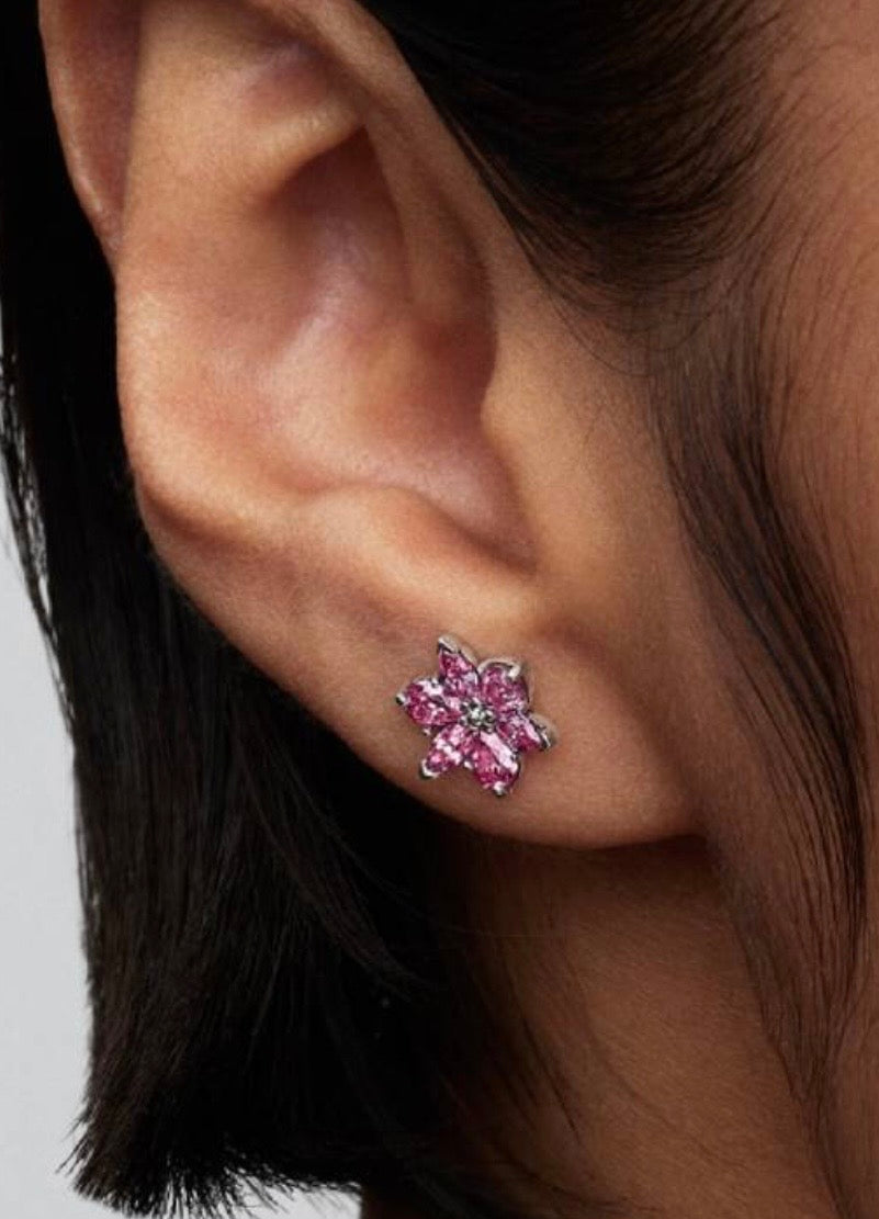 Aretes Flor Rosa - Herbario