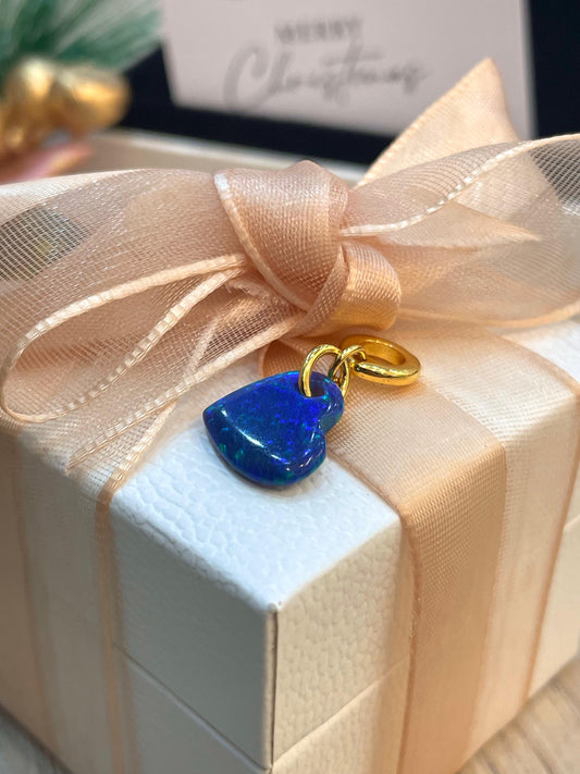 Charm Corazón Verde Opalescente